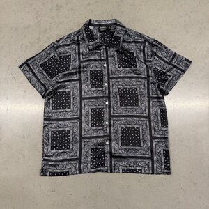 WESC Black and White Bandana Patterned Men's Shirt